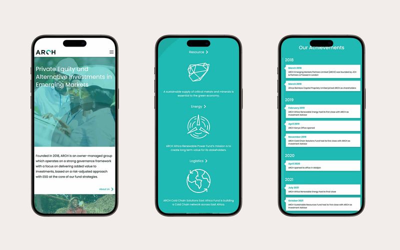 Arch mobile overview — project screenshot