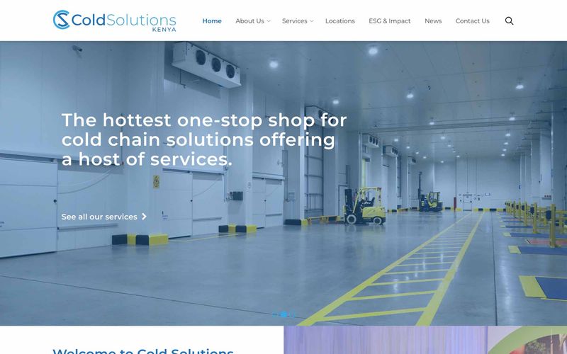 Cold solutions branding website homepage — project screenshot