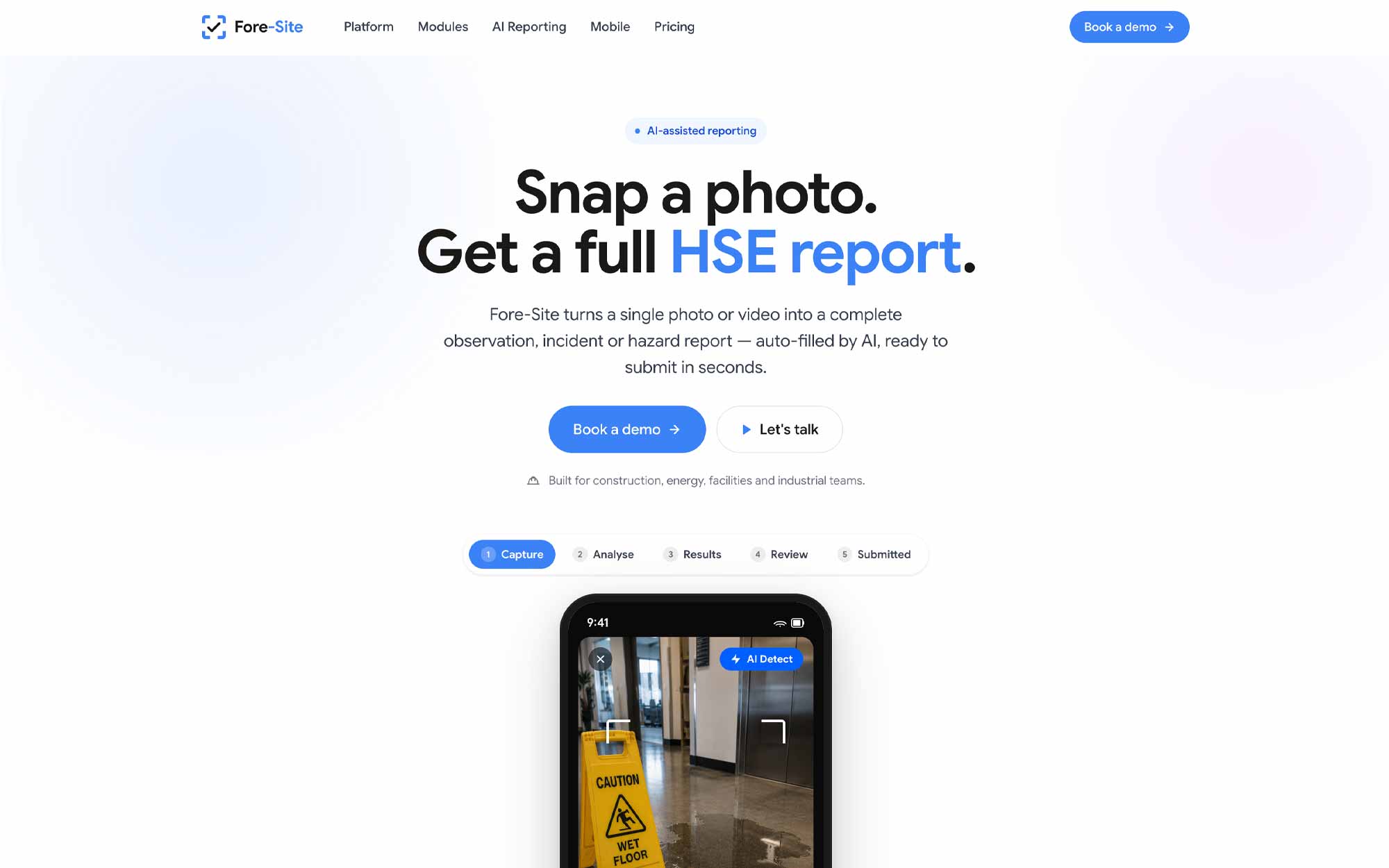 Fore-Site · Field Reporting — Platform overview