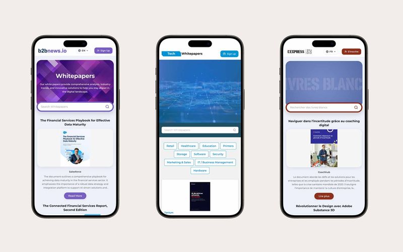 Rd whitepapers mobile view — project screenshot